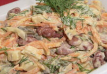 Салат с корейской морковью