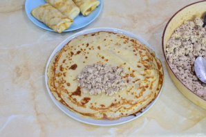 Блинчики с мясом 