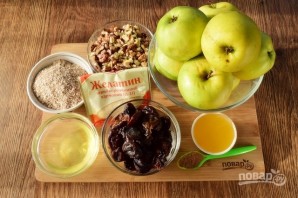 Диетический яблочный торт без выпечки 